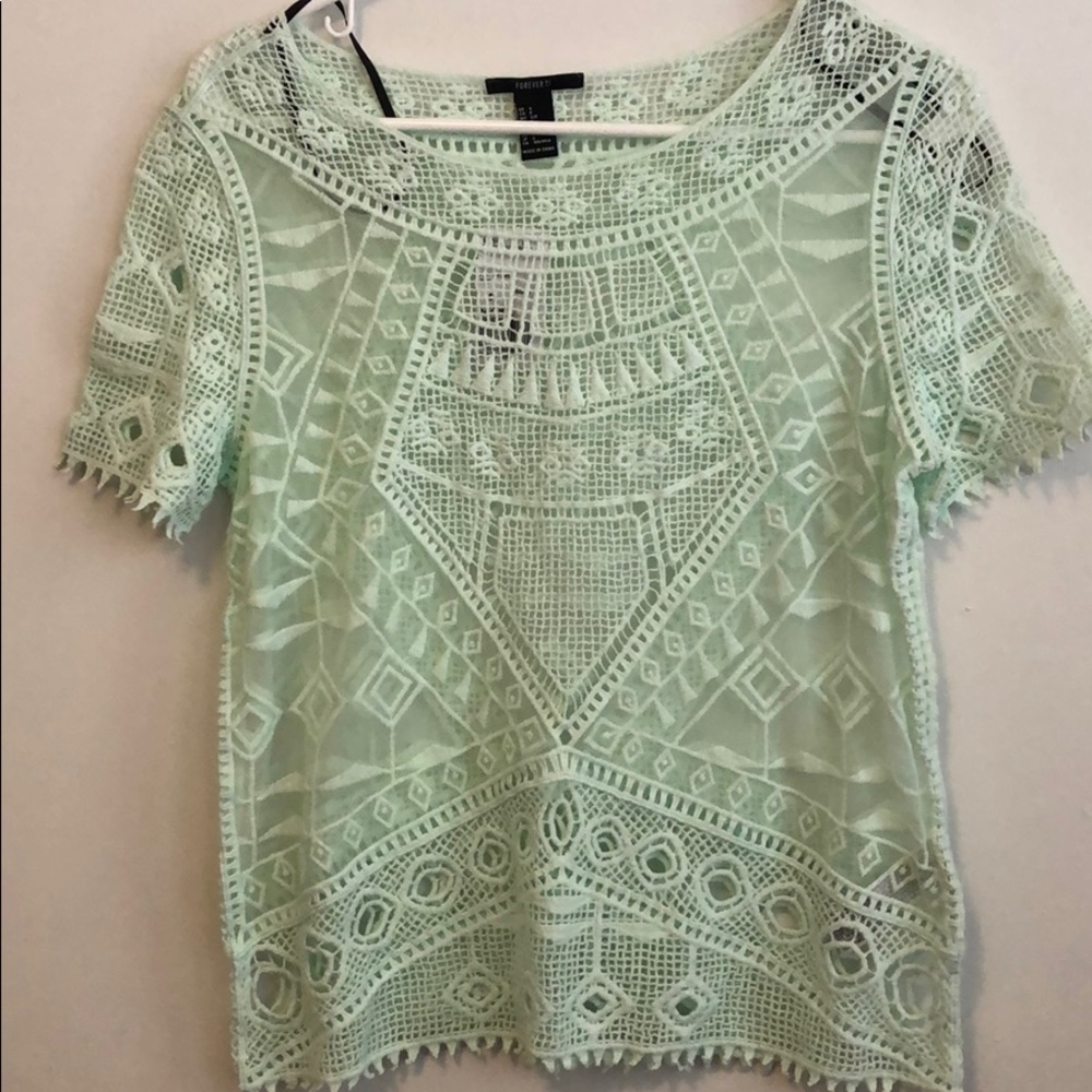 Mint Forever 21 Blouse